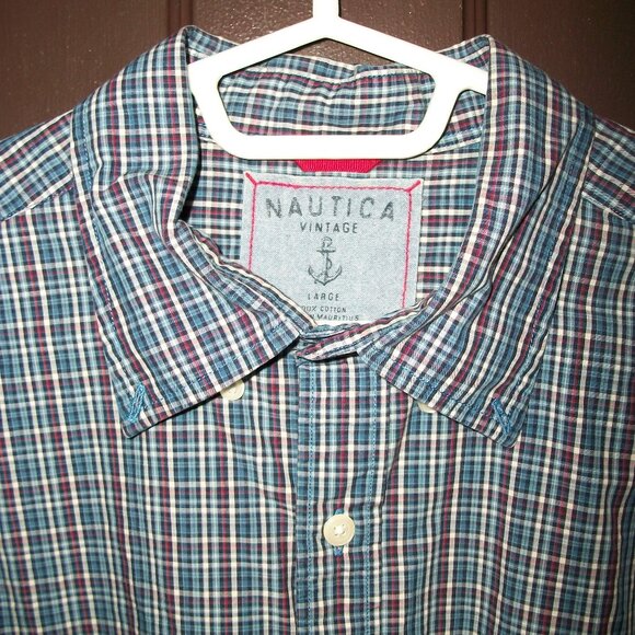 NAUTICA VINTAGE Long Sleeve Shirt Men's Size LARGE - Picture 2 of 2
